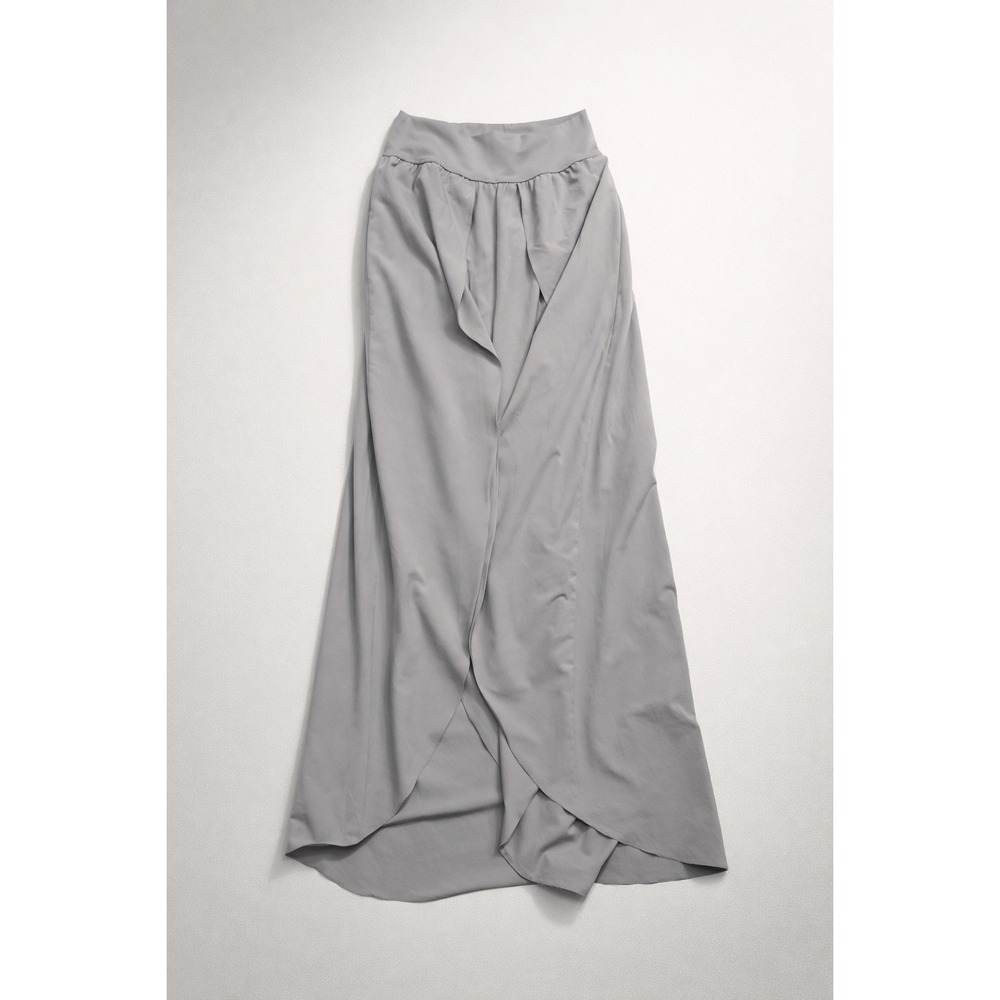 Halara Grey High Waisted Tulip pants Front Flowy Long Balletcore Flowy Boho